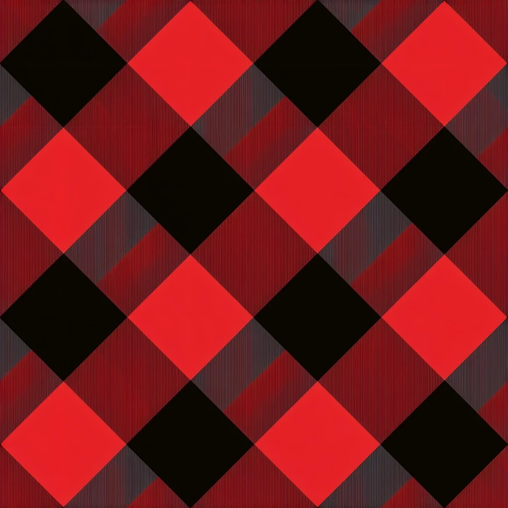 Buffalo Plaid Red Black Seamless Pattern