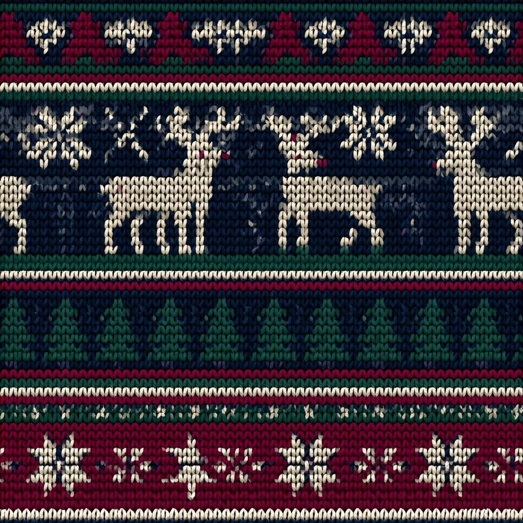 Christmas Sweater Knit Seamless Pattern