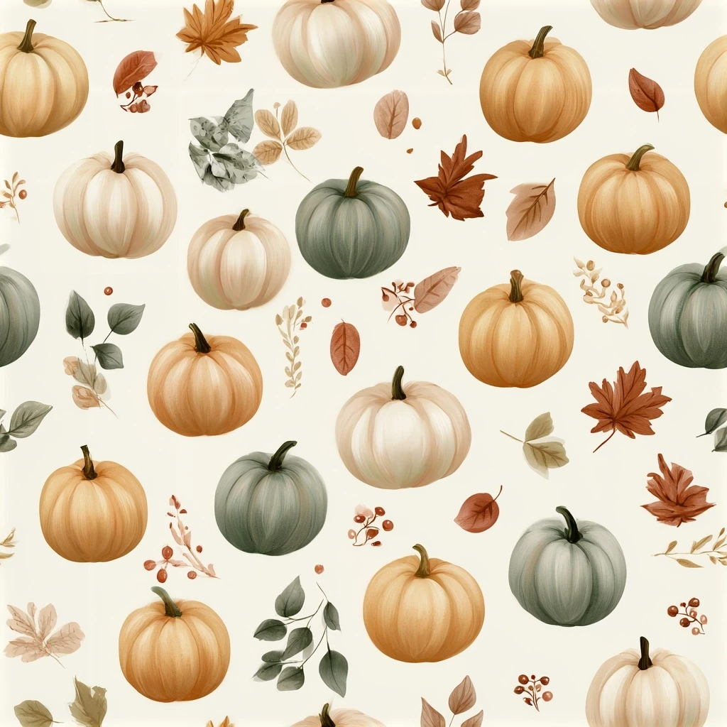 Cozy Autumn Pumpkin Seamless Pattern