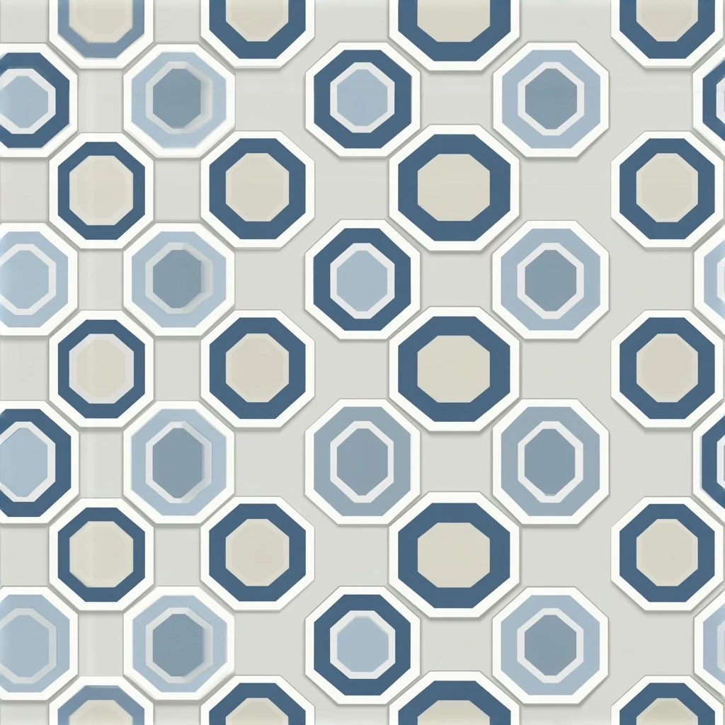 Geometric Hexagon Honeycomb Seamless Pattern