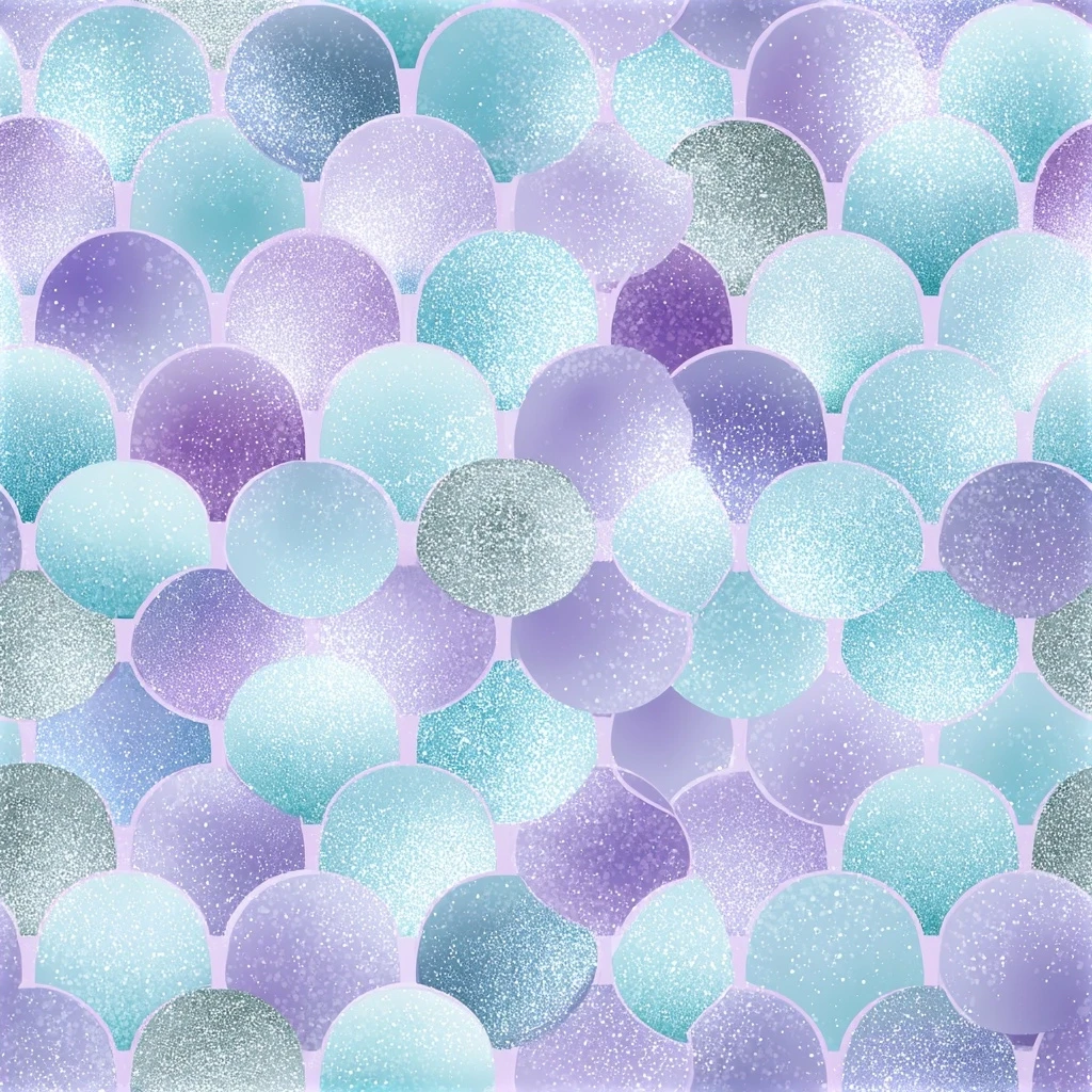 Glitter Sparkle Mermaid Scale Seamless Pattern