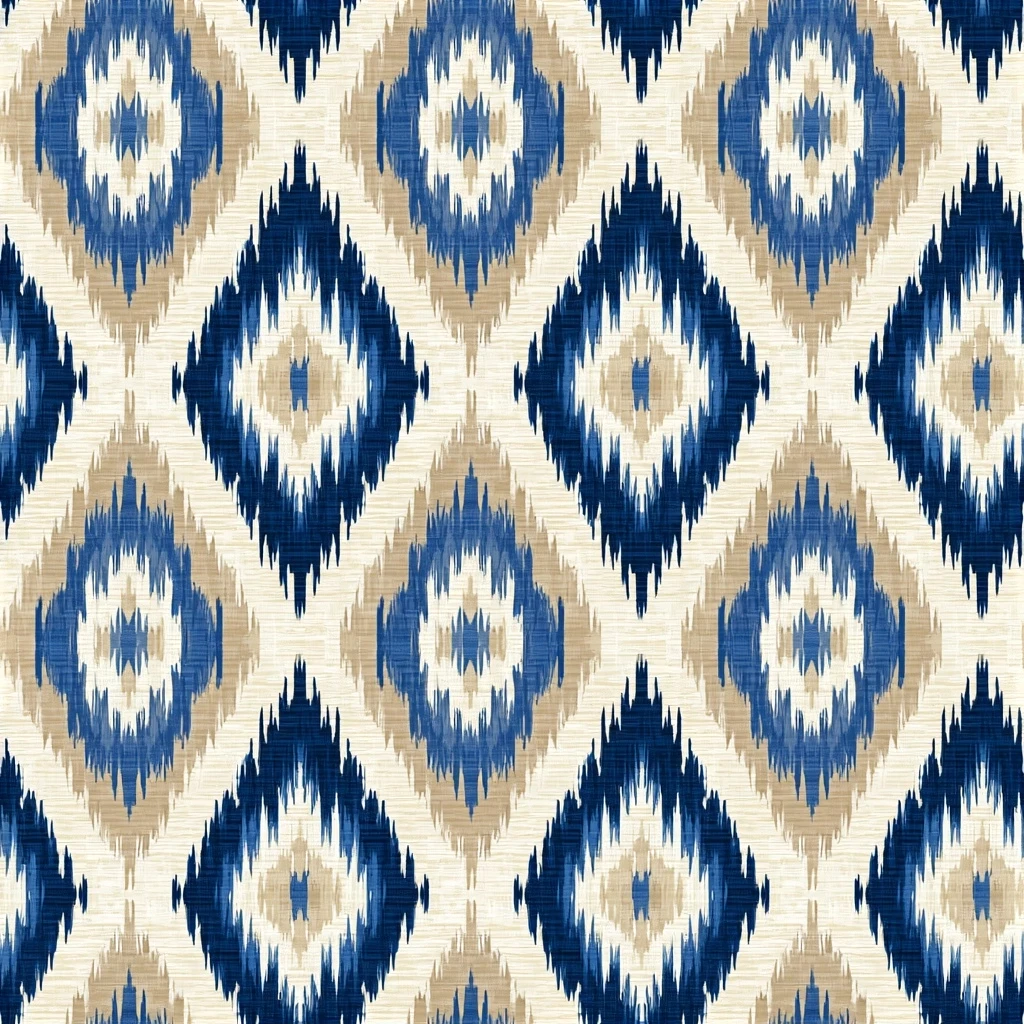 Ikat Ethnic Weave Seamless Pattern