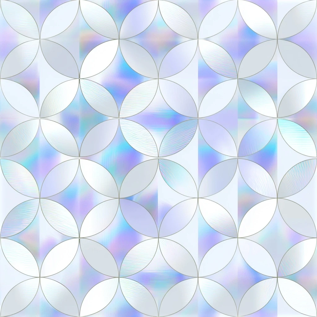 Silver Holographic Laser Seamless Pattern