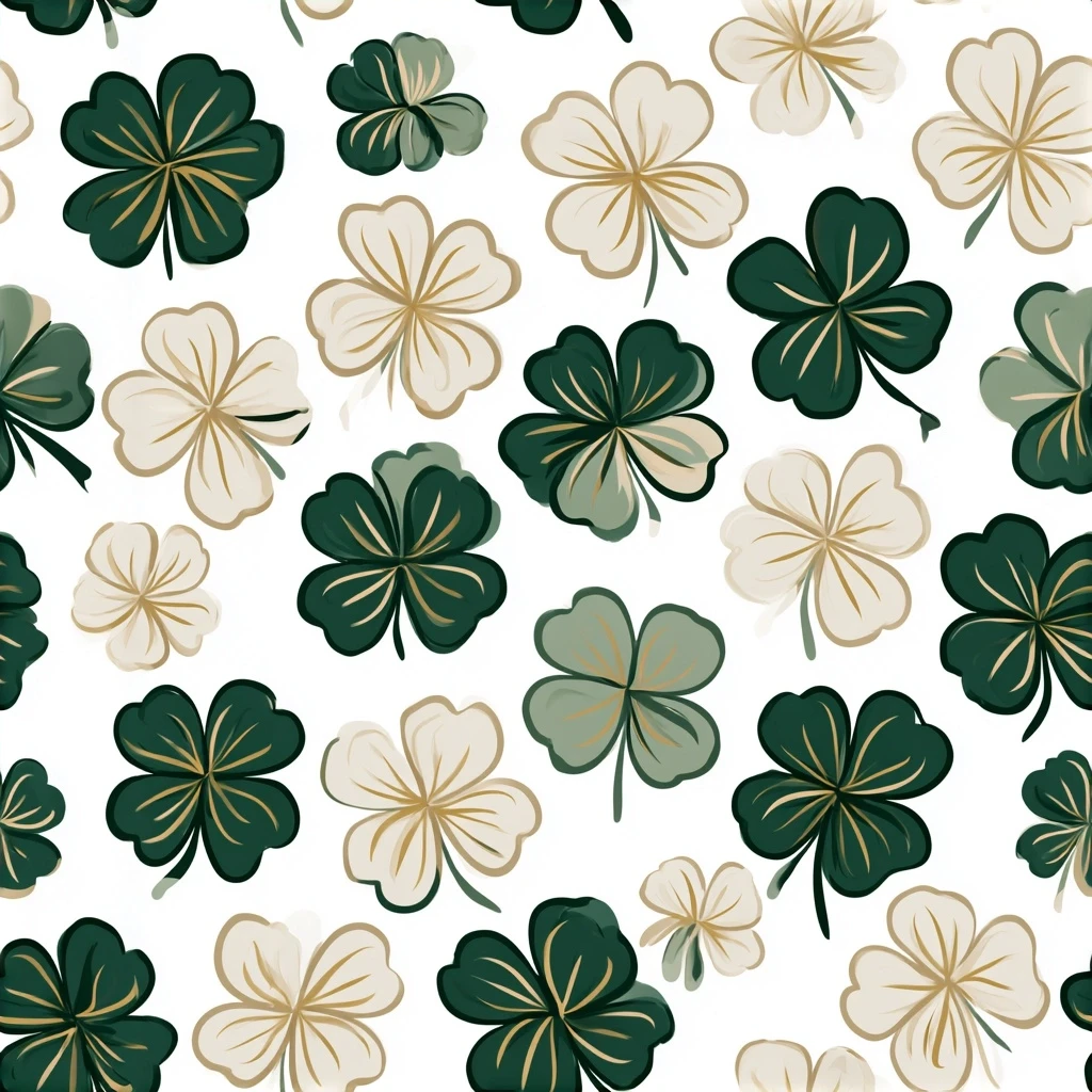 St. Patrick's Clover Seamless Pattern