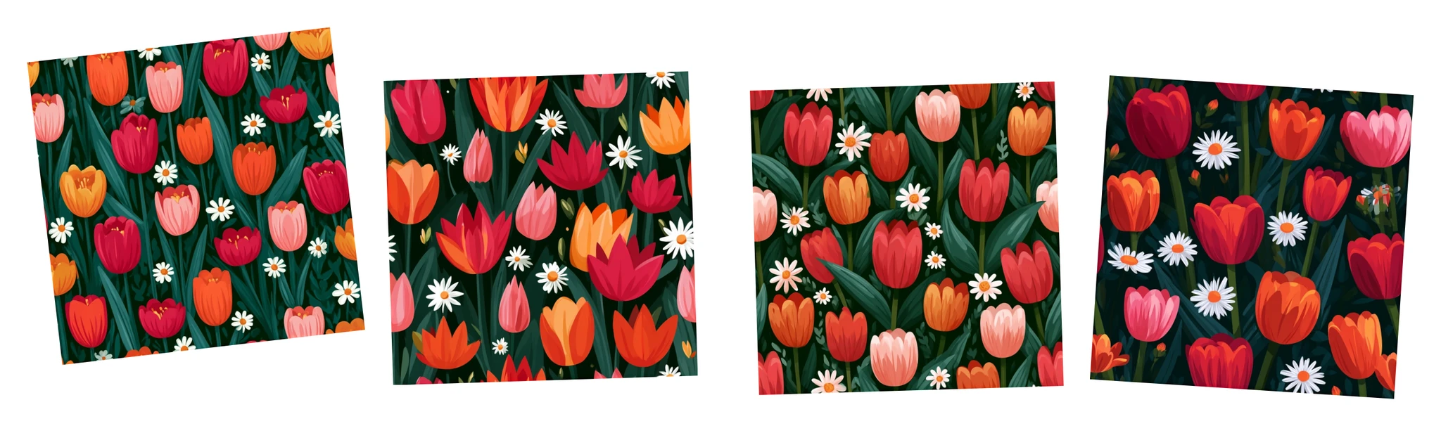 Patternful AI — Endlessly Seamless Tulip Fields