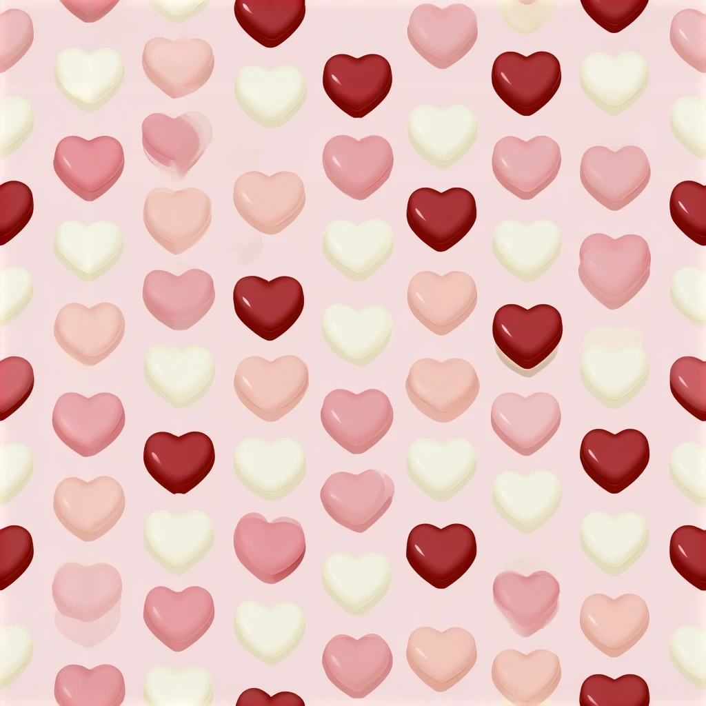 Valentine Heart Candy Seamless Pattern