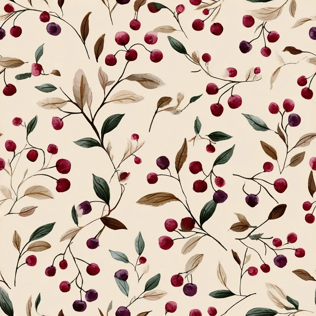 Vintage Cherry Seamless Pattern