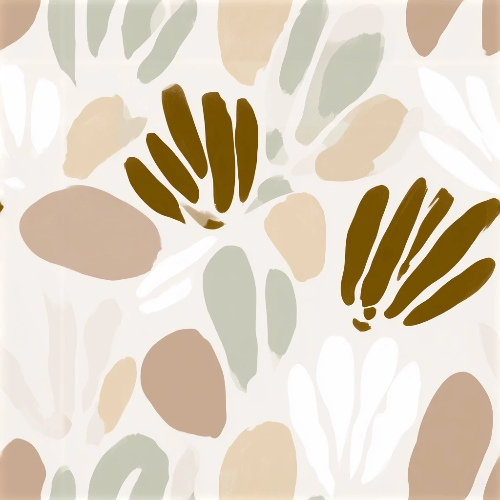 Wabi Sabi Abstract Shape Seamless Pattern