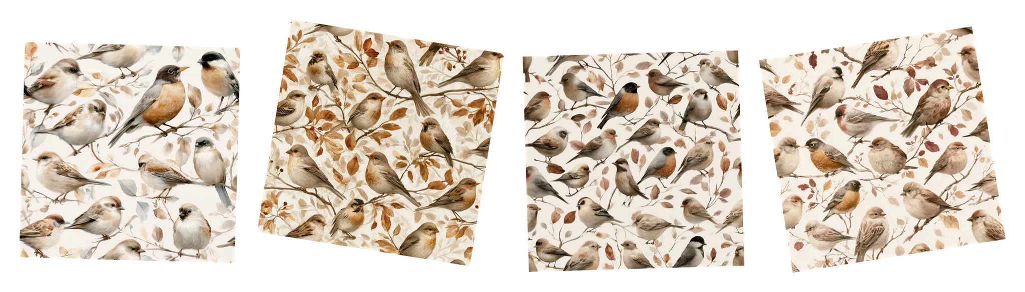 Patternful AI — Infinitely Seamless Watercolor Bird Watching Designs