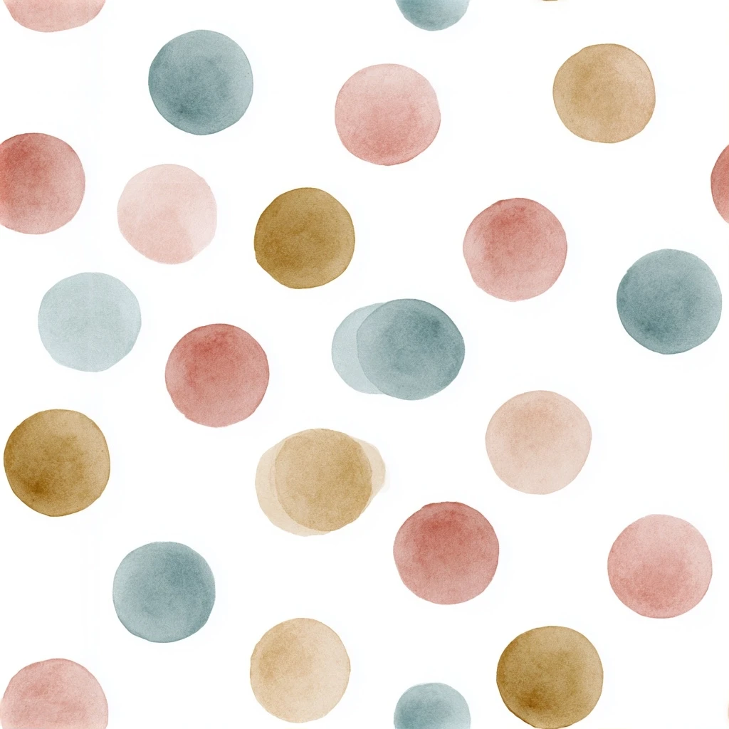 Watercolor Polka Dot Seamless Pattern