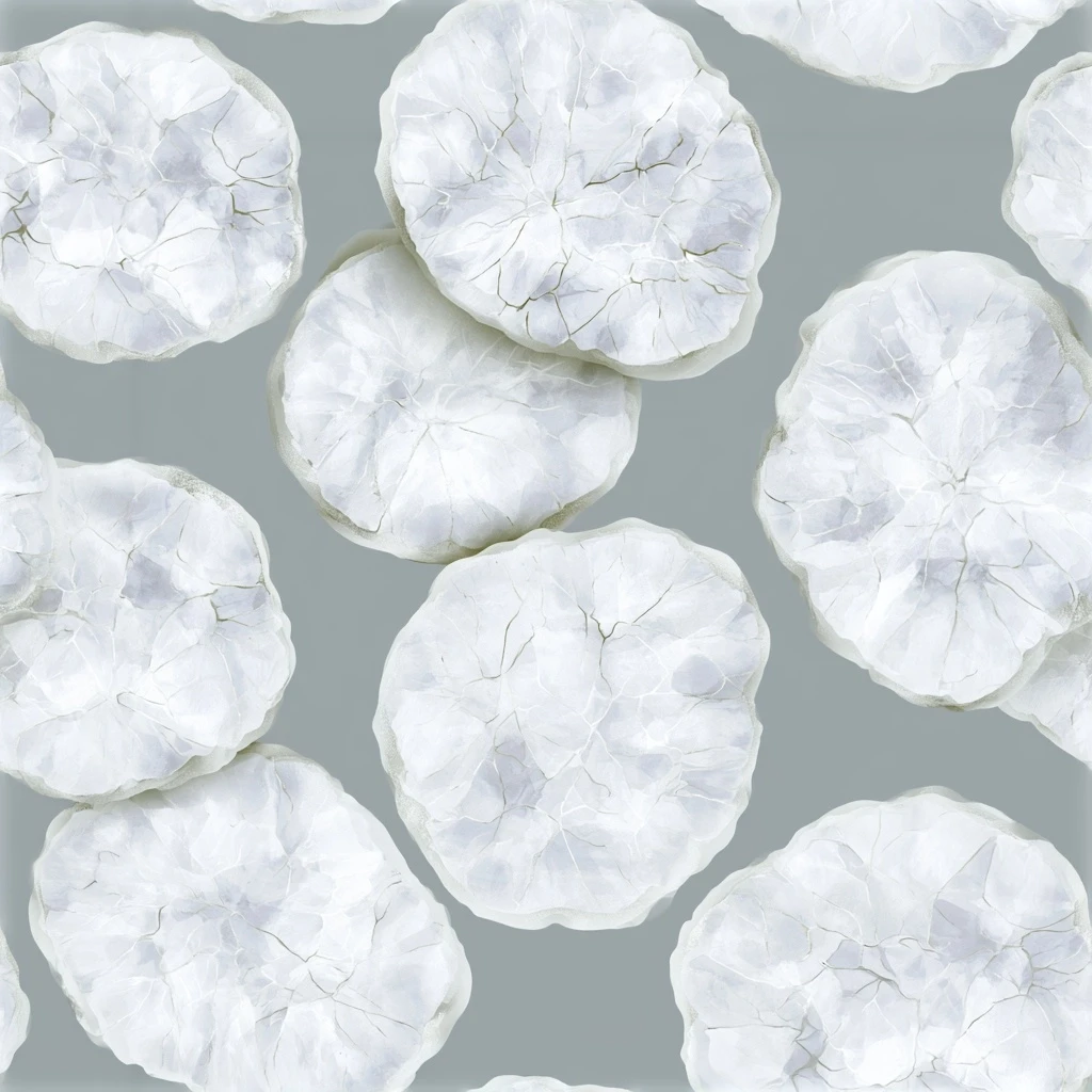 White Quartz Crystal Geode Seamless Pattern