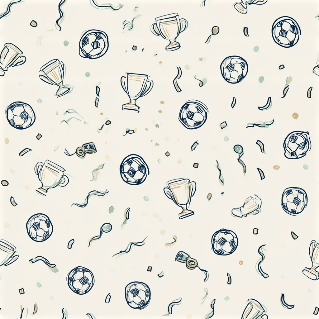 World Cup Doodle Seamless Pattern