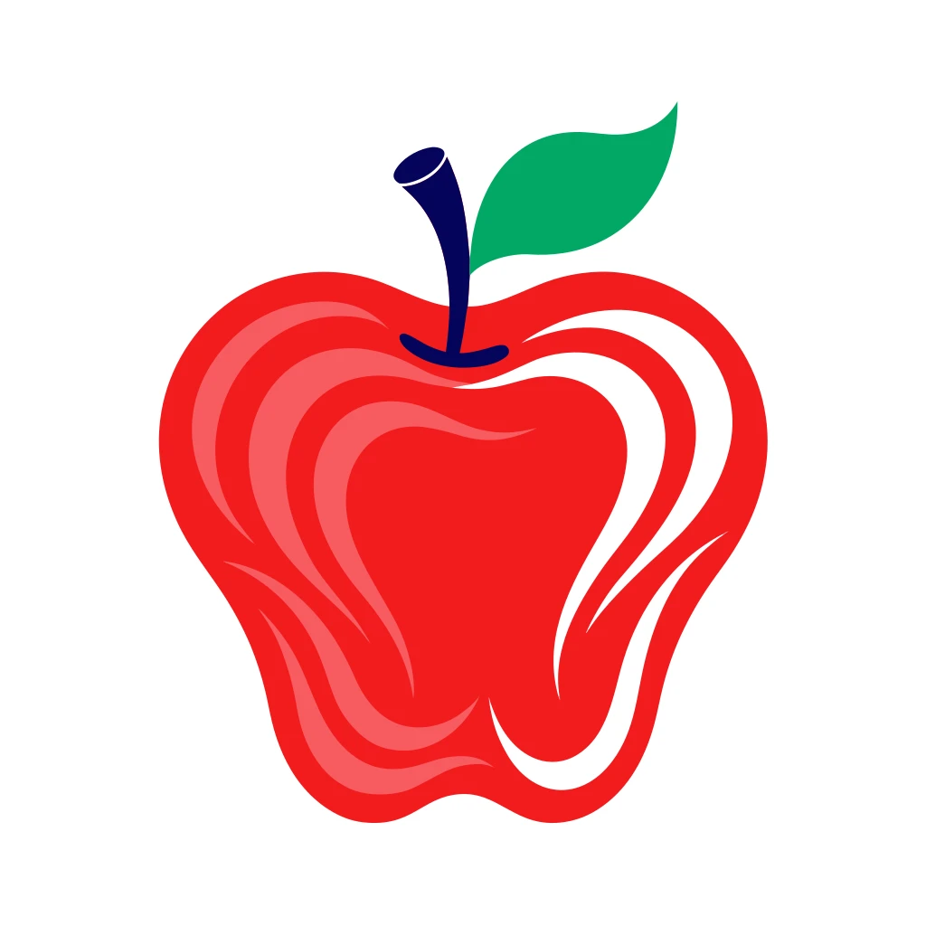 Apple Fruit Vector Art