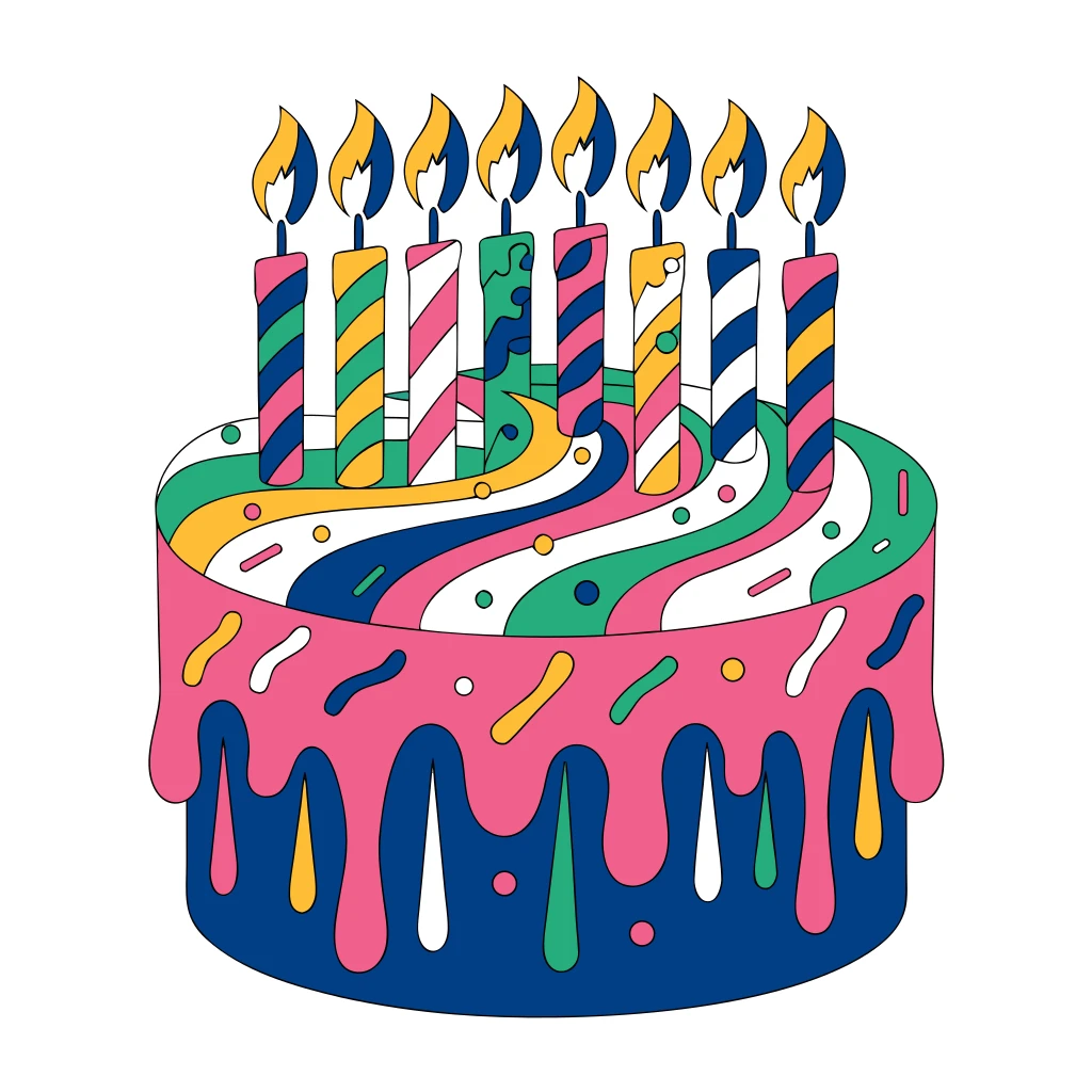 Birthday Cake Vector Art