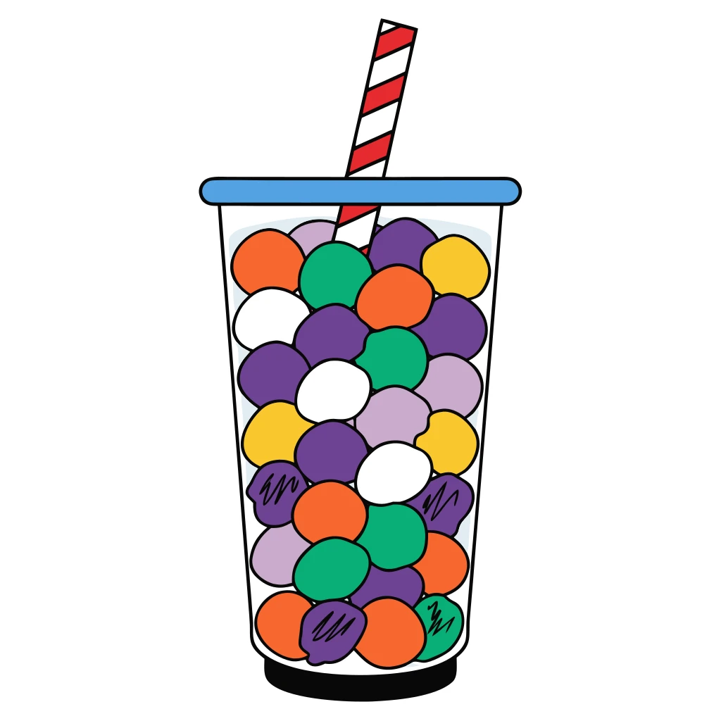 Boba Bubble Tea Vector Art