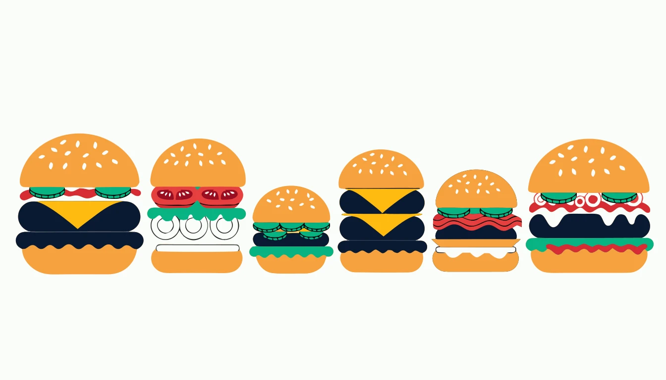 Patternful AI — A Wide Range of Burger Designs