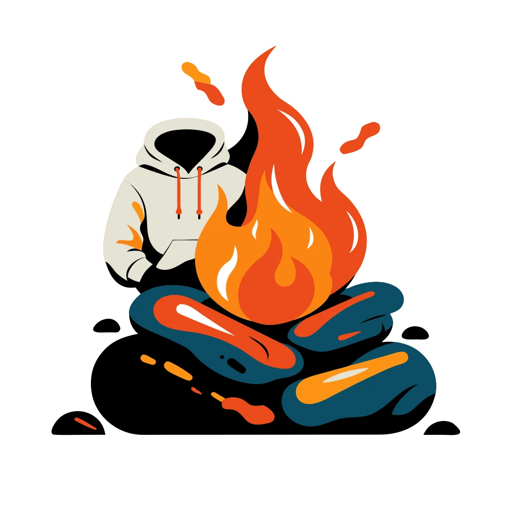 Campfire for Cozy Hoodies Vector Art