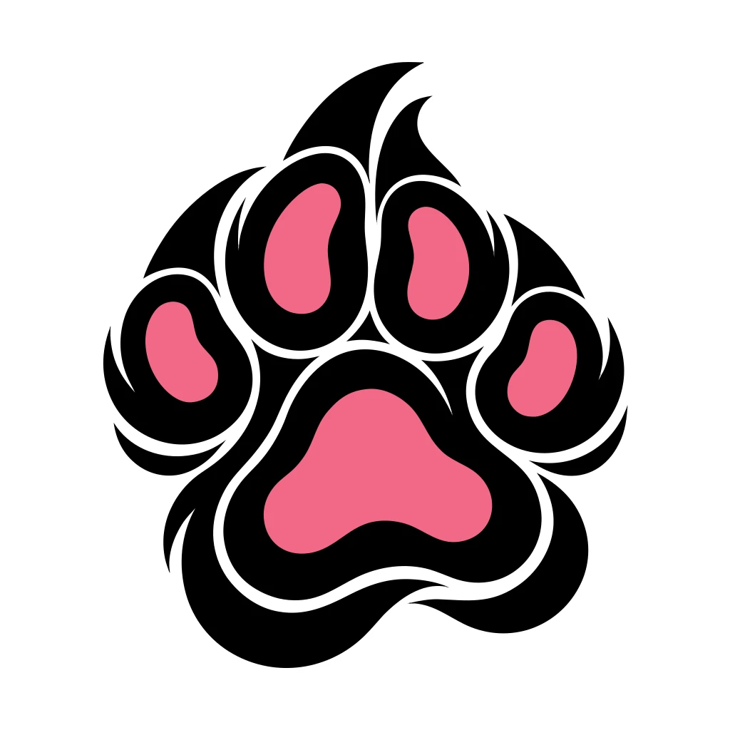 Cat Paw Vector Art