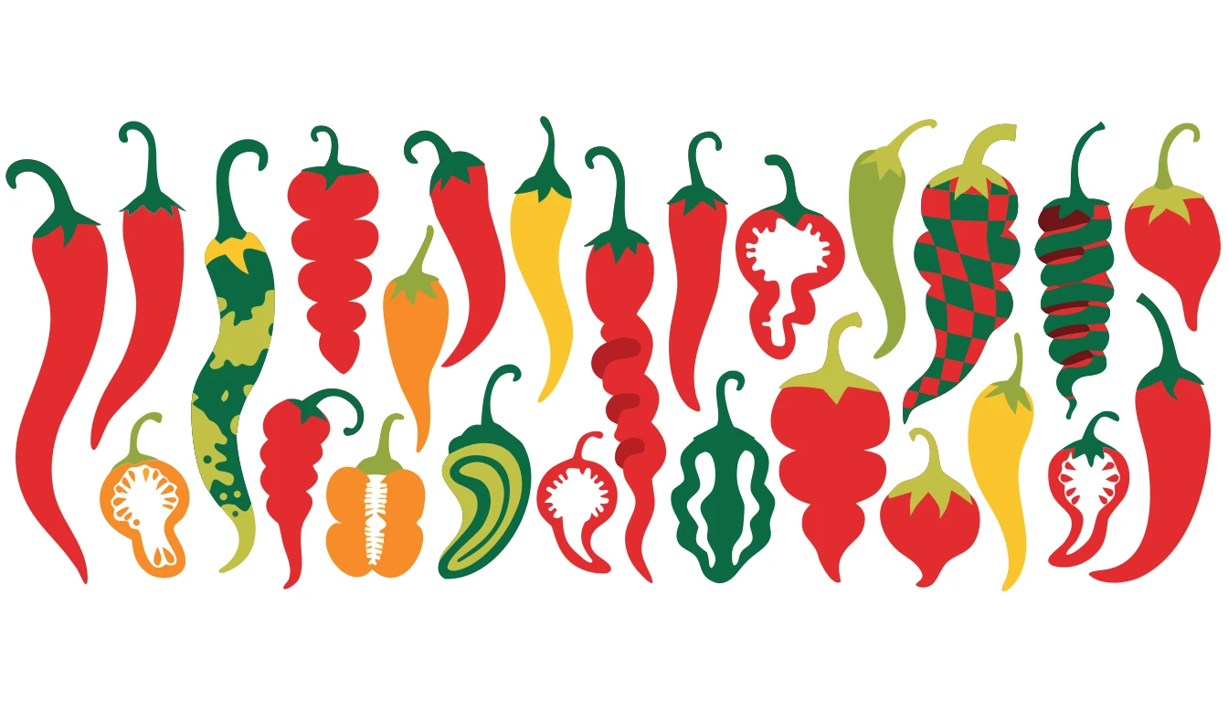 Patternful AI — Versatile Chili Pepper Designs for Every Project