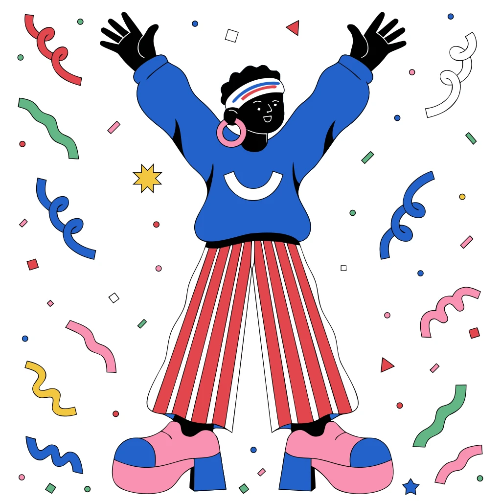 Crowd Cheering Vector Art