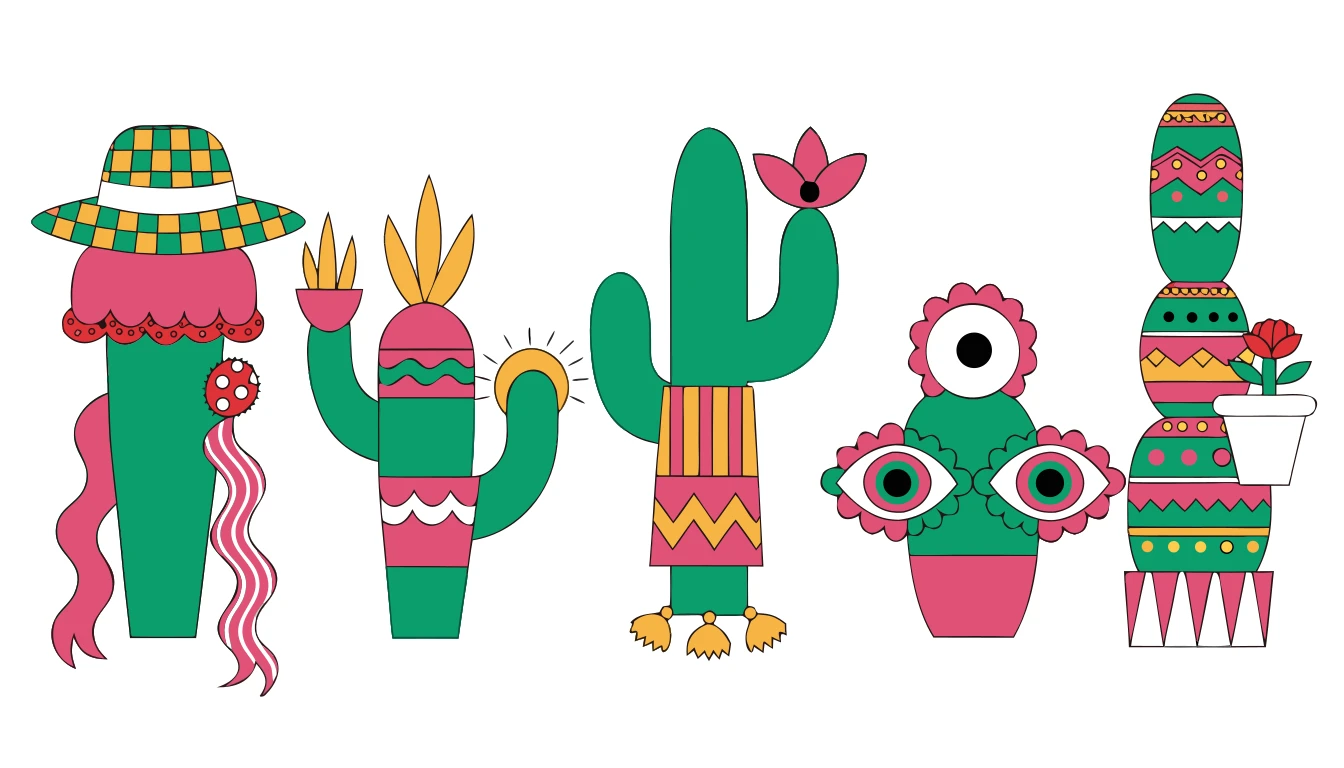 Patternful AI — Versatile Desert Cactus Designs for Southwestern Decor