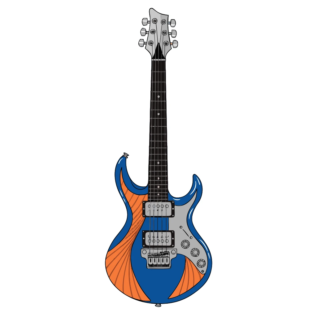 Electric Guitar Vector Art