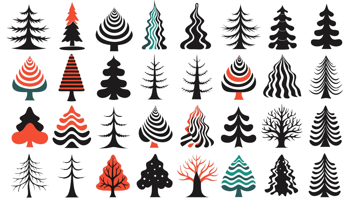 Patternful AI — Versatile Forest Pine Tree Designs for Rustic Signs