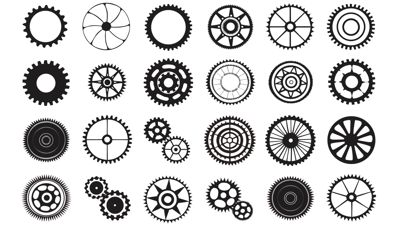 Patternful AI — Versatile Gears Wheels Designs for Every Project