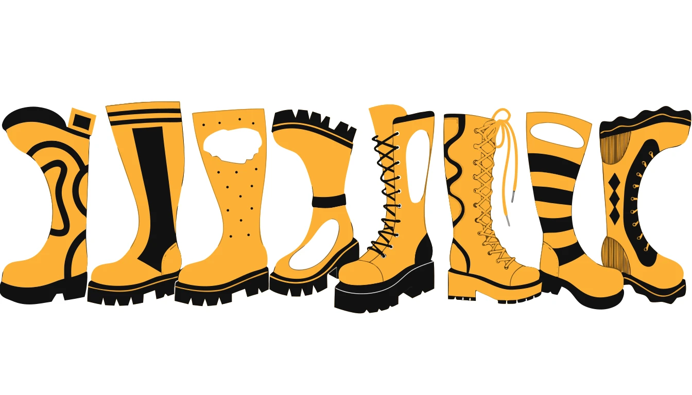 Patternful AI — Fully Editable Golden Boot Vector Files