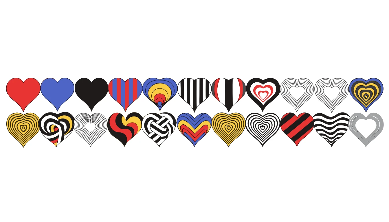 Patternful AI — Endless Heart Shape Design Variations