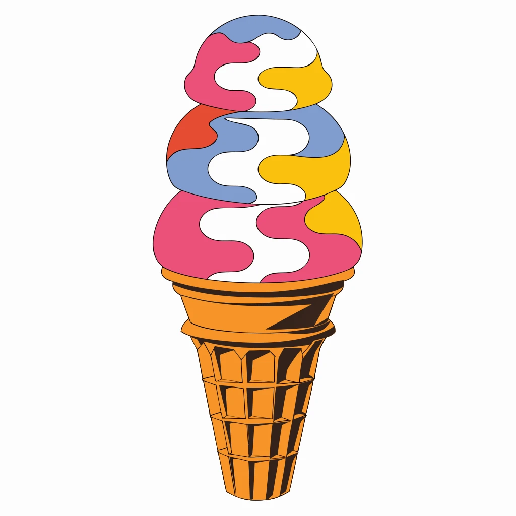 Ice Cream Cone Vector Art