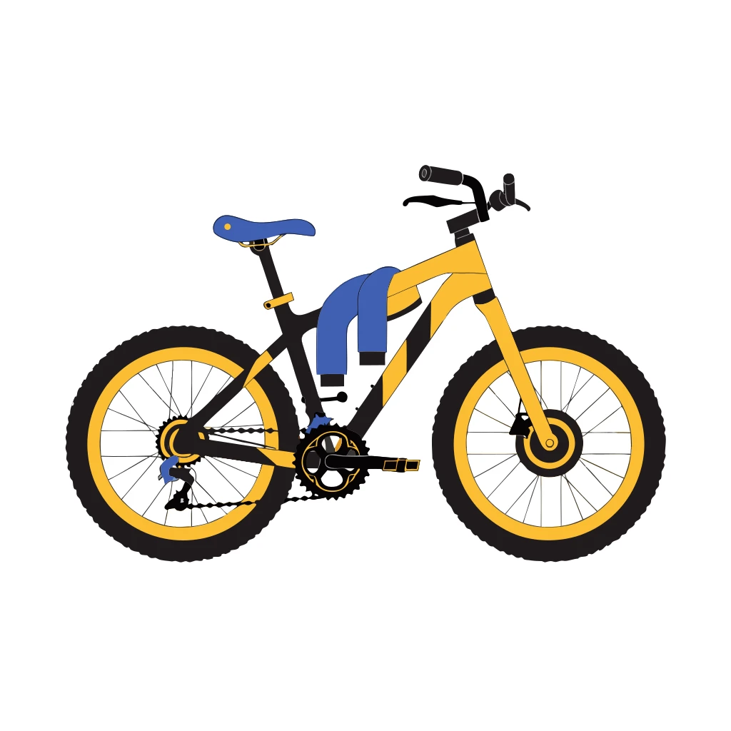 Mountain Bike for Cycling Apparel Vector Art