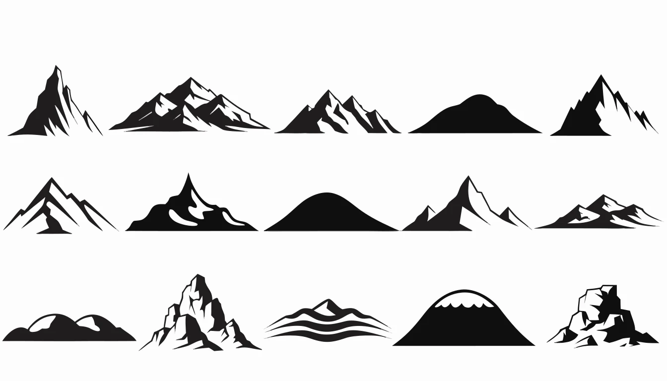 Patternful AI — Versatile Mountain Silhouette Designs for Any Project