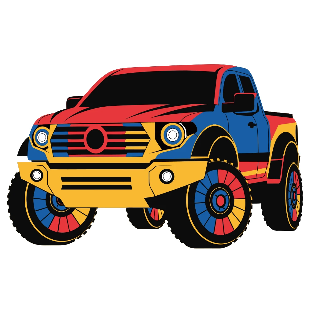 Offroad Truck for Print on Demand Vector Art