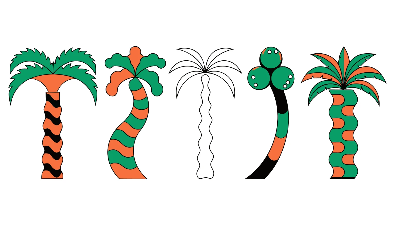 Patternful AI — Versatile Palm Tree Designs for Any Project