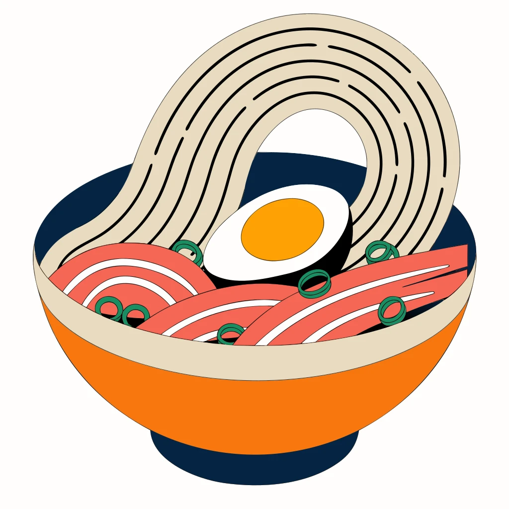 Ramen Bowl Vector Art