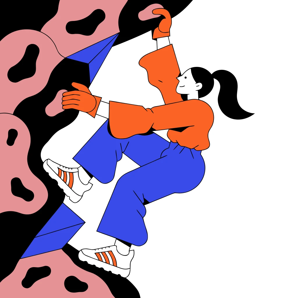 Rock Climbing for Activewear Vector Art