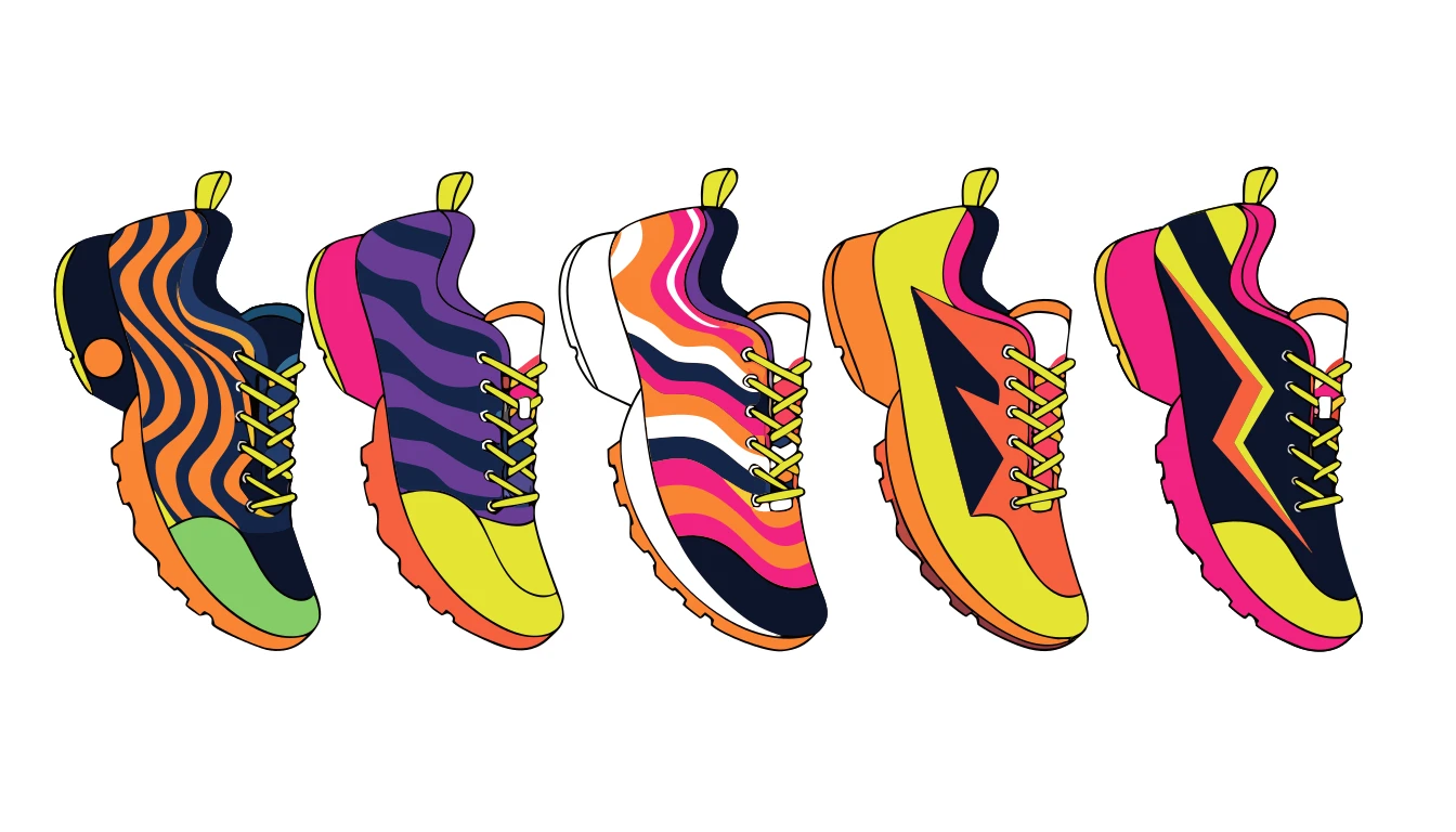 Patternful AI — Limitless Running Shoe for Fitness Merch Designs