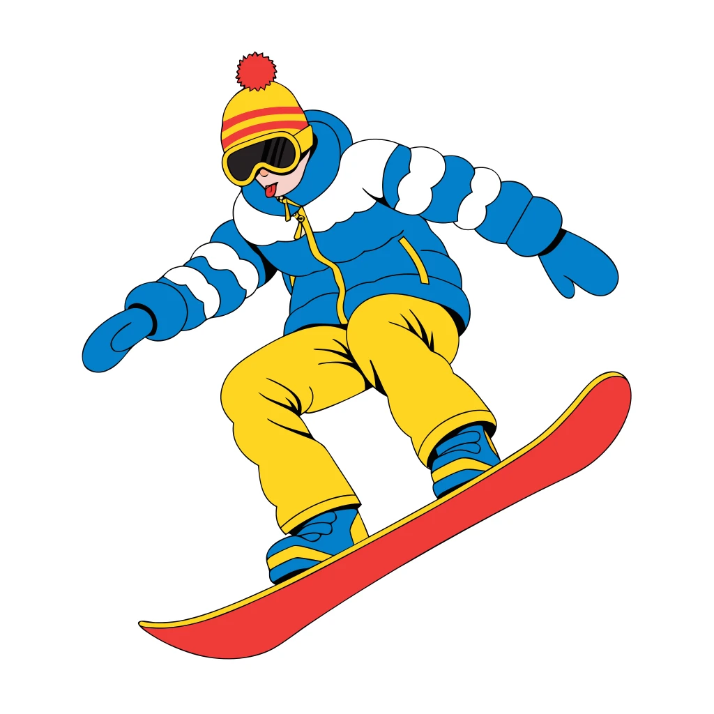 Snowboarding for Winter Merch Vector Art
