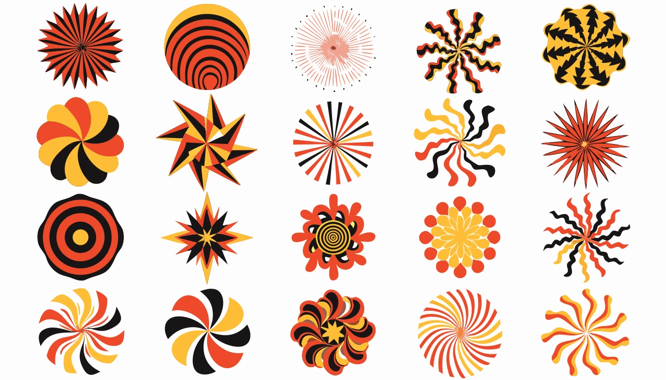 Patternful AI — Versatile Sunburst Designs for Any Project