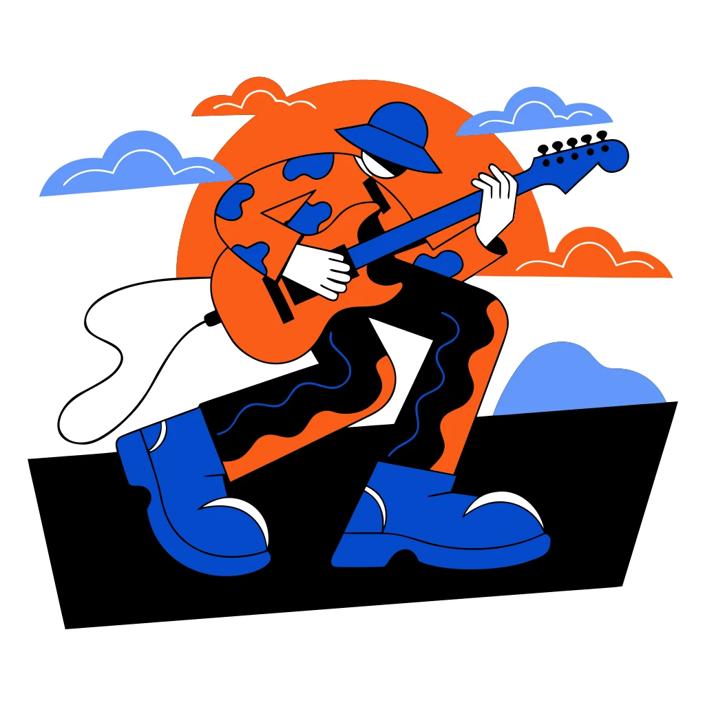 Sunset Concert Vector Art